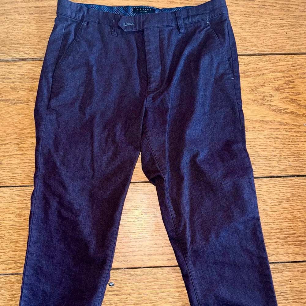Ted Baker Deep Purple Textured Trousers